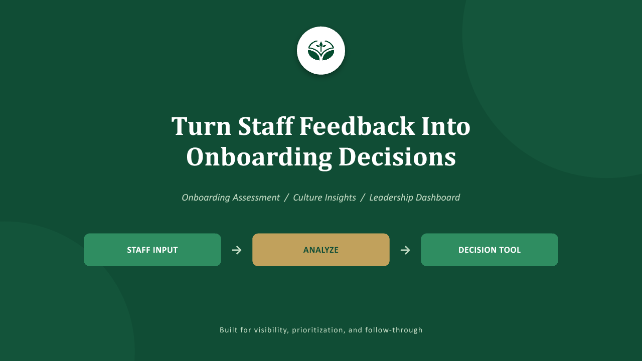 Onboarding & Culture Assessment Dashboard